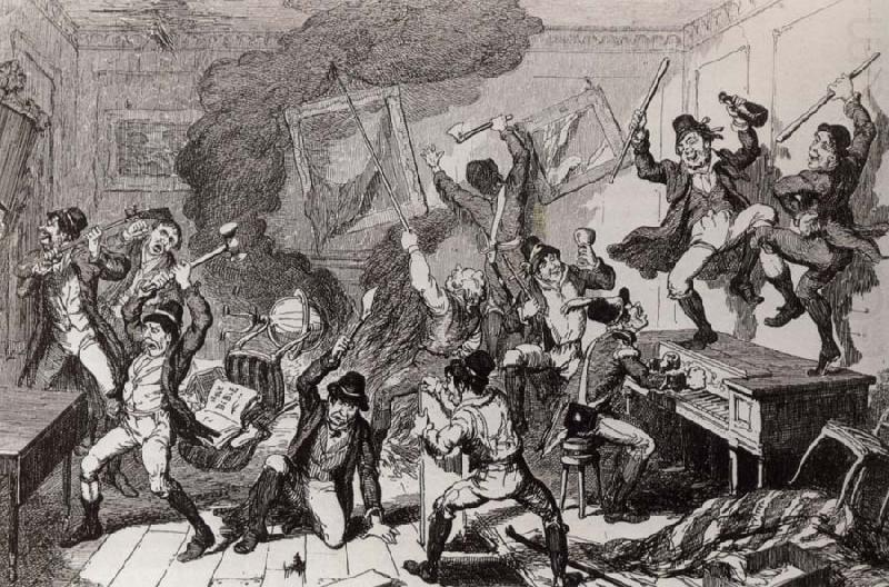 Thomas Pakenham Rebels dancing the Carmagnolle in a captured house by cruikshank china oil painting image